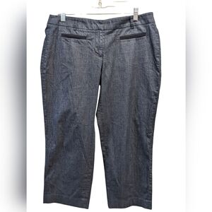 LOFT Ann Taylor Marisa Blue Denim Style Capris- Size 10